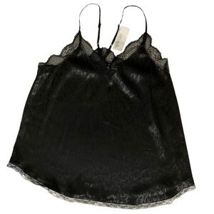 LILYMAES Allison Silky Camisole Black Size Large NWT